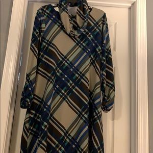 Dress with matching scarf.